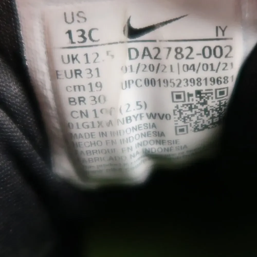 Nike Shoes Kids 13 Hustle Quick Basketball Sneakers Athletic Trainer Black White - Picture 6 of 11